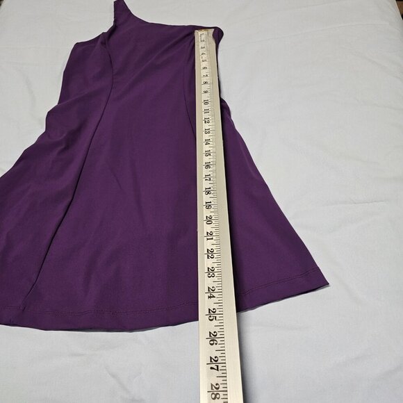 Outdoor Voice One Shoulder Lined Short Exercise Dress Women Size XS Purple Acai - Picture 10 of 15
